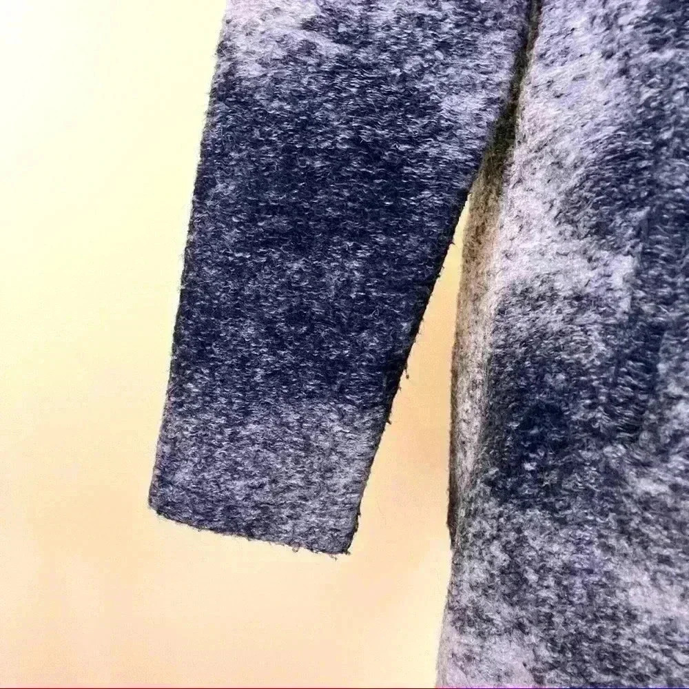 Nanette Lepore Sustainable Gray Ombre Wool Mohair Swing Jacket Coat Size S - Picture 7 of 16